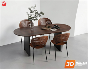 Dining Table Set Skp Files